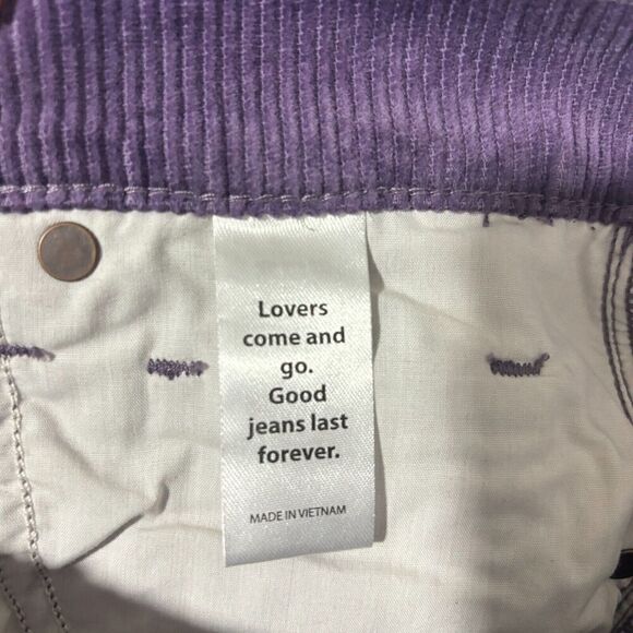 NEW PacSun Pacific Sunwear Women's 26 Purple High Rise Straight Corduroy Jeans - Picture 7 of 11